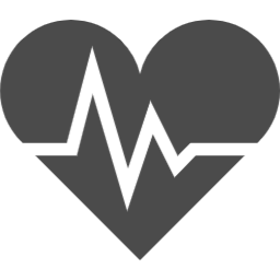 ハートの心電図アイコン